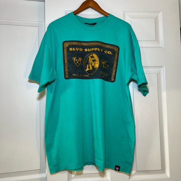 Blvd Supply Black Card Tee - Teal - Picture 1 of 8